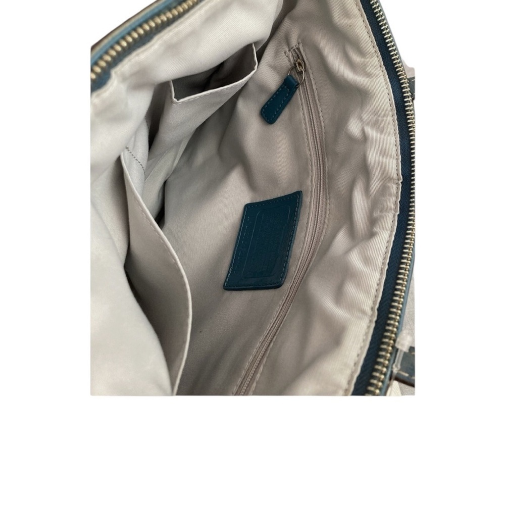 Coach - Blue and Silver Bag - Small Canvas - 14 inch length and 9 inches height - Picture 10 of 10